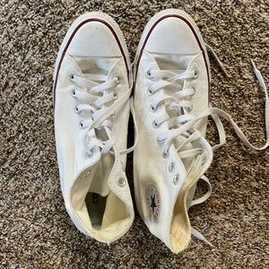 Converse white classic high tops - men’s size 8/women’s size 10